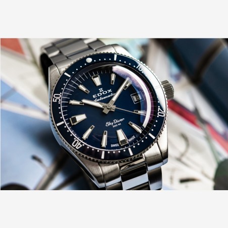Edox Skydiver 38 Date Automatic 80131 3BUM BUIN