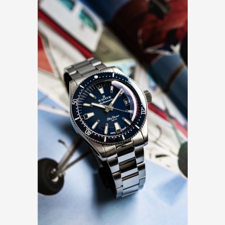 Edox Skydiver 38 Date Automatic 80131 3BUM BUIN