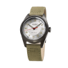 Carlingue Military 01 Acier grisé & Vert kaki bracelet en toile