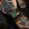 Carlingue Diver 01 Bronze et vert CT-001-A "Cuir Vert Kaki"