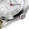 Carrure de montre Carlingue en acier inoxydable 316L, aux finitions polies brossées et couronne gravée au laser.