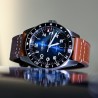 Carlingue Aviation 01 Bleu & Cuir Cognac CT-002-C "Cuir"