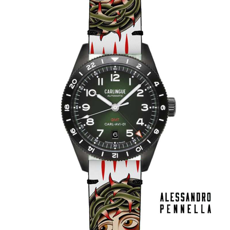 Carlingue Aviation 01 Noir CT-002-A Cristo Tattoo