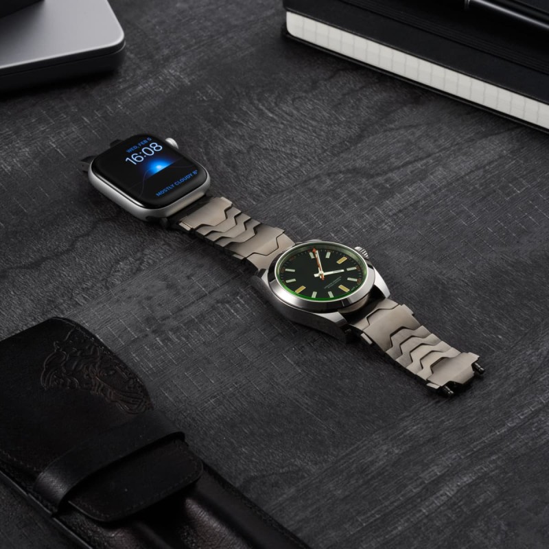 Bracelet modulaire Smartlet One Titanium en Titane et une montre connectée