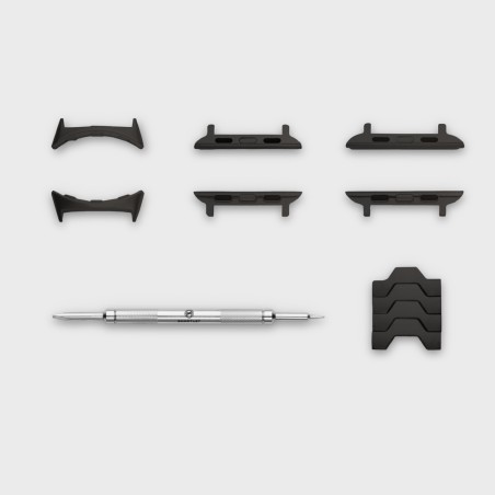 Fermoir standard du bracelet Smartlet One Shadow en acier inoxydable noir sablé