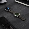 Bracelet modulaire Smartlet One Shadow en acier sablé noir et une montre connectée