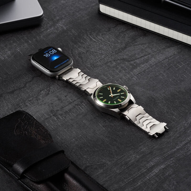 Smartlet One Classic | Bracelet  modulaire gris argent brossé