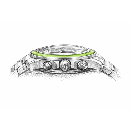 BlackCat Shura Grey | French Titanium Chronograph Watch