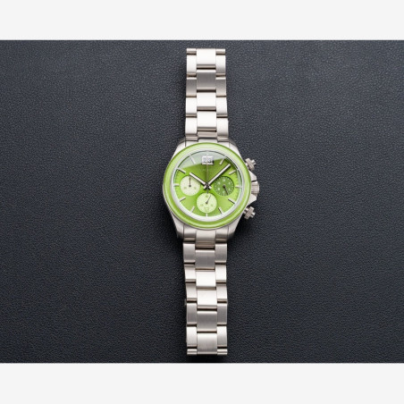 BlackCat Shura Green | Montre Chronographe française en titane