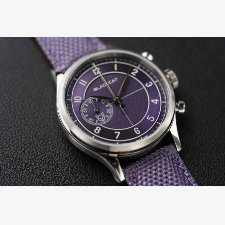 BlackCat Shaka Purple | Montre chronographe française