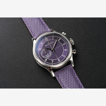 BlackCat Shaka Purple | Montre chronographe française