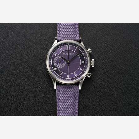 BlackCat Shaka Purple | Montre chronographe française