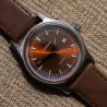 Capusson Havana Brown | French automatic watch, sunburst dial