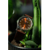 Capusson Havana Brown | French automatic watch, sunburst dial