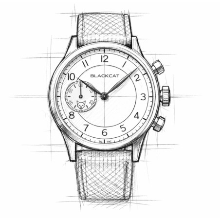 BlackCat Shaka Copper Black | Montre chronographe française