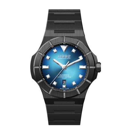Montre H992 H4 Celestial Blue + Black "caoutchouc
