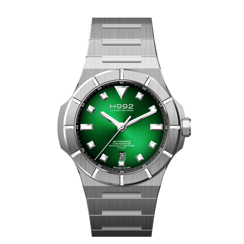 Montre H992 H4 Green + Silver "acier"