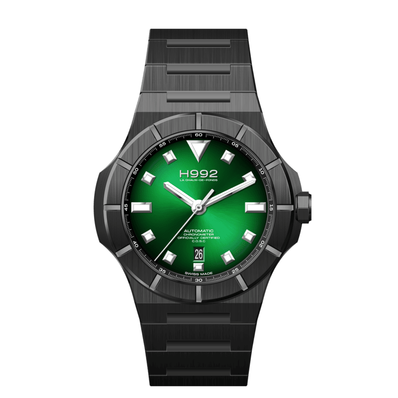 Montre H992 H4 Green + Black "acier"