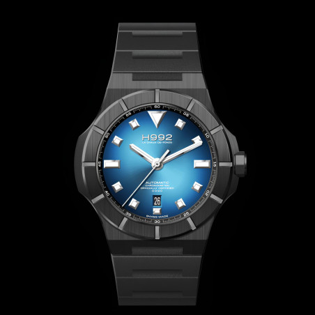 Montre H992 H4 Celestial Blue + Black "caoutchouc