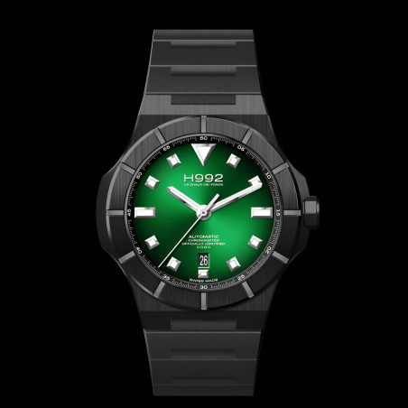 Montre H992 H4 Green + Black "caoutchouc"