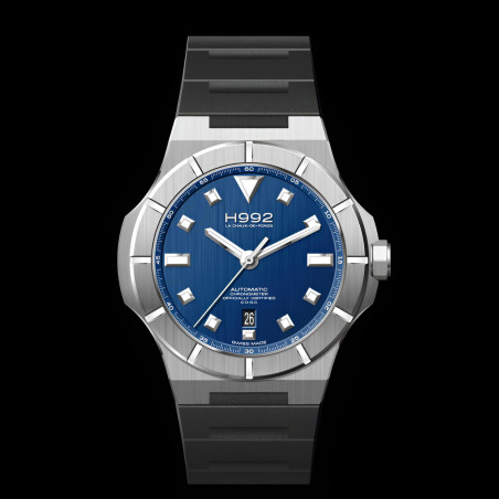 H992 H4 Blue + Silver "Caoutchouc" | Montre suisse automatique