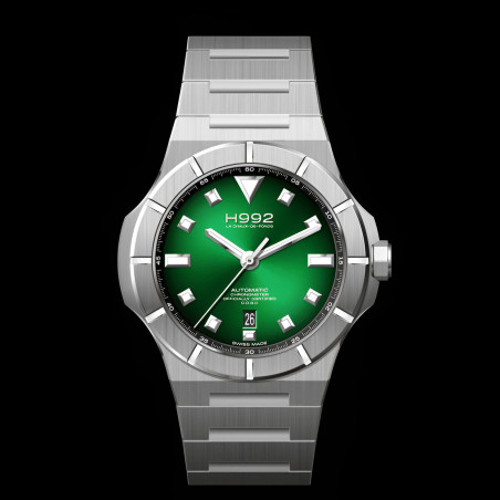 H992 H4 Green + Silver "Acier" | Montre automatique suisse