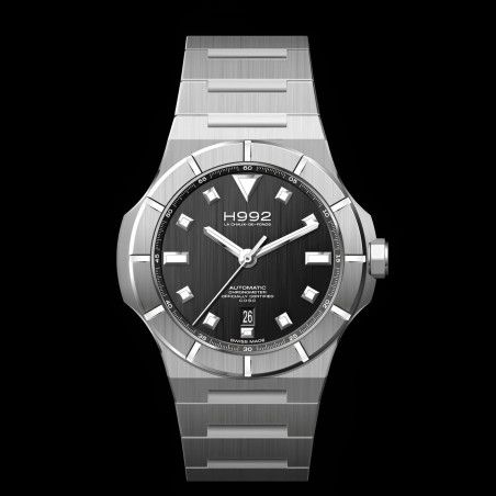 H992 H4 Black + Silver "acier" | Montre automatique suisse