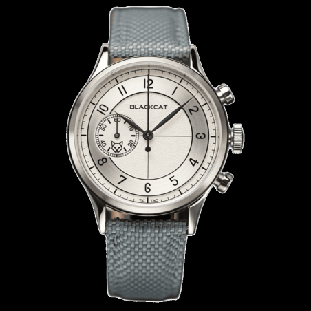 BlackCat Shaka Silver | Montre chronographe française