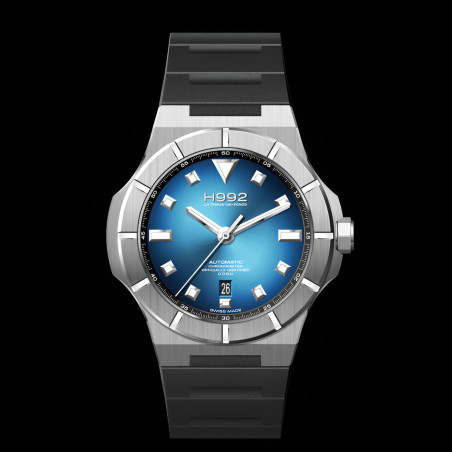 H992 H4 Celestial Blue + Silver "Caoutchouc" | Montre suisse