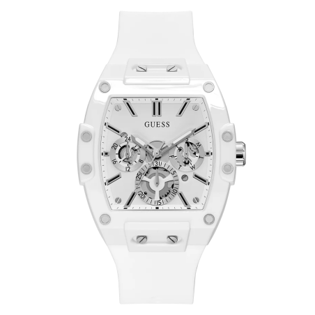 Guess Phoenix GW0203G2 | Montre tonneau blanche pour homme