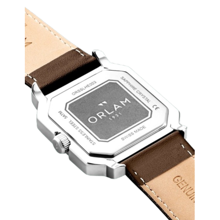 Orlam Héritage ORSSLHE003 | Montre carrée et élégante pour homme