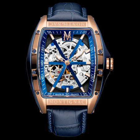 Montignac Paladin MOW412 | Blue Tonneau Watch for Men