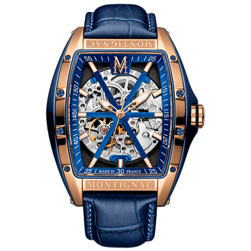 Montignac Paladin MOW412 | Blue Tonneau Watch for Men