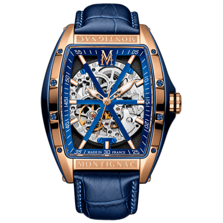 Montignac Paladin MOW412 | Blue Tonneau Watch for Men