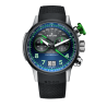 Montre de sport suisse Edox Chronorally 38003 TINV BUNV avec cadran bleu et bracelet noir