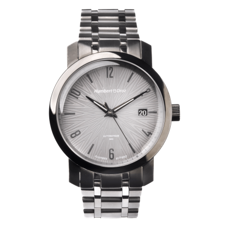Humbert Droz HD8 Annapurna, dress watch en acier avec cadran gris.