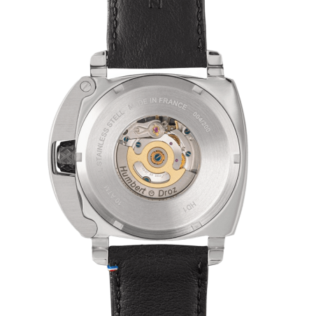 Humbert-Droz HD1 Carbone | Montre française, cadran mat cœur ouvert