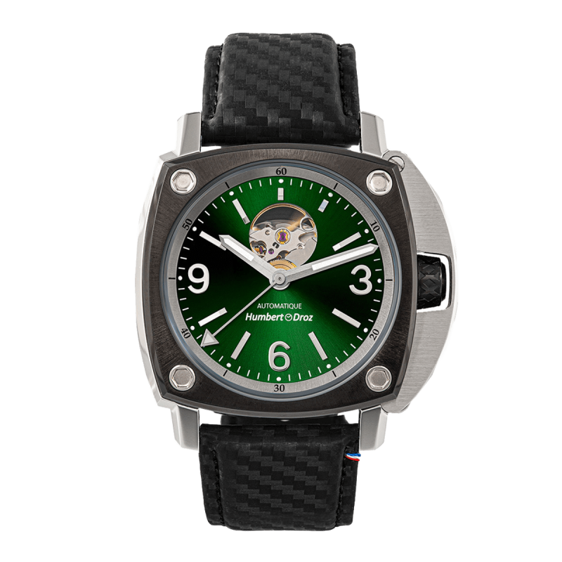 Humbert-Droz HD1 Chrome | Cadran cœur ouvert, montre française