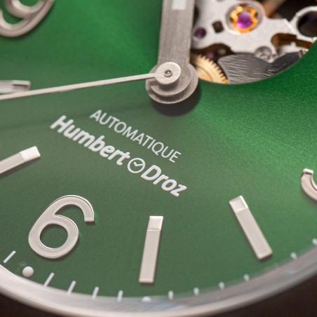 Humbert-Droz HD1 Chrome | Cadran cœur ouvert, montre française