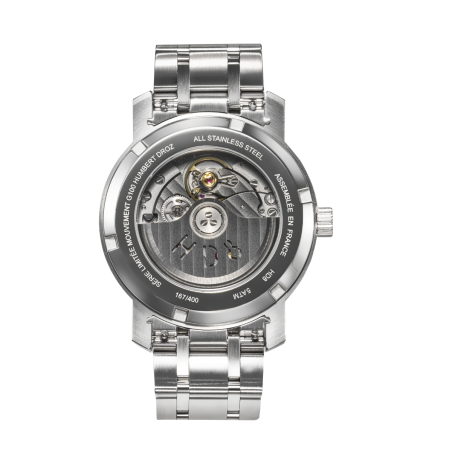Montre habillé Humbert Droz avec mouvement automatique La Joux-Perret G100.